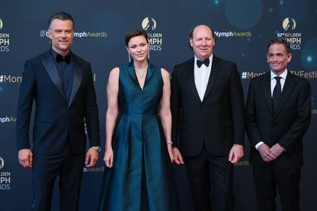 62eme Festival de television de Monte Carlo 2023 - Ceremonie de cloture - Josh Duhamel, Princesse Charlene de Monaco, Dan Bakkedahl , Michael Luisi 293707 2023-06-20  Copyright: xLionelxGuericolas MPPx STAR_293707_320