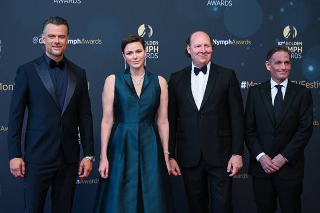 62eme Festival de television de Monte Carlo 2023 - Ceremonie de cloture - Josh Duhamel, Princesse Charlene de Monaco, Dan Bakkedahl , Michael Luisi 293707 2023-06-20  Copyright: xLionelxGuericolas MPPx STAR_293707_321