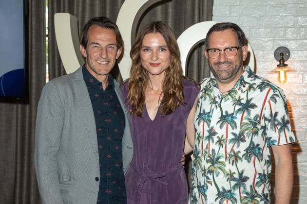 Announcement of the nominees German Acting Award 2023 Hans Werner Meyer, Josephin Busch and Christian Senger German Acting Award 2023 Announcement of the nominees on 20 06 2023 at the Grace Restaurant of the Hotel Zoo in Berlin. Copyright: xEventpressxKochanx
