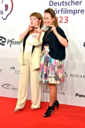 Sarah Bauerett and Ines Hollinger at the award ceremony of the 21 German Hearing Film Award 2023 in the capital representative office of Deutsche Telekom Berlin, 20 06 2023 Foto:xN.xKubelkax xFuturexImage