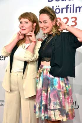 Sarah Bauerett and Ines Hollinger at the award ceremony of the 21 German Hearing Film Award 2023 in the capital representative office of Deutsche Telekom Berlin, 20 06 2023 Foto:xN.xKubelkax xFuturexImage