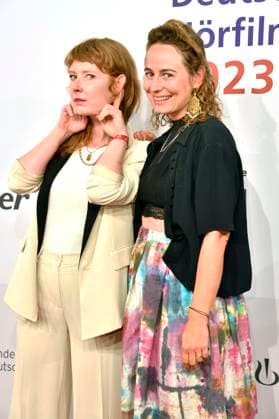 Sarah Bauerett and Ines Hollinger at the award ceremony of the 21 German Hearing Film Award 2023 in the capital representative office of Deutsche Telekom Berlin, 20 06 2023 Foto:xN.xKubelkax xFuturexImage