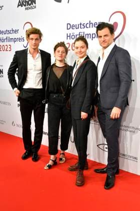 Damian Hardung, Rieke Seja, Hannah Schiller and Torben Liebrecht at the award ceremony of the 21 German Hearing Film Award 2023 in the capital representative office of Deutsche Telekom Berlin, 20 06 2023 Foto:xN.xKubelkax xFuturexImage