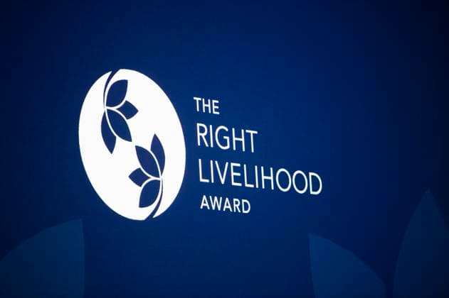 STOCKHOLM 20181123 Logo at Fridays presentation of the Right Livelihood Award 2018 at the Vasa Museum in Stockholm Photo  Copyright: xMelixPeterssonxEllafi TTx RIGHT LIVELIHOOD AWARD 2018