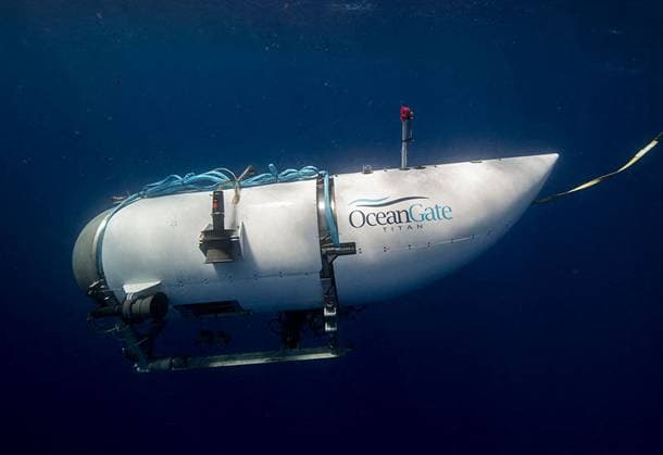 June 19, 2023: Undated handout photo shows Titan, the submersible that vanished on expedition to the Titanic wreckage. A massive search and rescue operation is under way in the mid Atlantic after a tourist submarine went missing during a dive to Titanic s wreck on Sunday. Contact with the small sub was lost about an hour and 45 minutes into its dive, the US Coast Guard said. Tour firm said all options were being explored to rescue the five people onboard. Tickets cost $ 250,000 for an eight-day trip including dives to the wreck at a depth of 3,800m (12,500ft). . - ZUMAz03_ 20230619_shv_z03_643 Copyright: xOceanGatex
