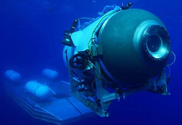 June 19, 2023: Undated handout photo shows Titan, the submersible that vanished on expedition to the Titanic wreckage. A massive search and rescue operation is under way in the mid Atlantic after a tourist submarine went missing during a dive to Titanic s wreck on Sunday. Contact with the small sub was lost about an hour and 45 minutes into its dive, the US Coast Guard said. Tour firm said all options were being explored to rescue the five people onboard. Tickets cost $ 250,000 for an eight-day trip including dives to the wreck at a depth of 3,800m (12,500ft). . - ZUMAz03_ 20230619_shv_z03_644 Copyright: xOceanGatex