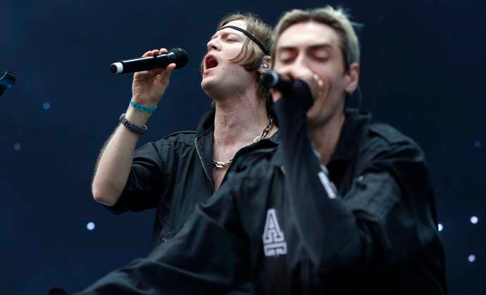 NORRKÖPING 2014-06-27 Mando Diao spelar pa Bravallafestivalen i Norrköping pa fredagen. Norrköping Sverige x75906x *** NORRKÖPING 2014 06 27 Mando Diao plays at the Bravalla festival in Norrköping on Friday Norrköping Sweden x75906x  Copyright: xFREDRIKxPERSSONx xTTx BRAVALLA FESTIVAL 2014