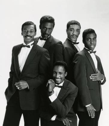 Actors and musicians Robert Townsend, Just Leon, Harry Lennix, Tico Wells and Michael Wright in the movie The Five Heartbeats, USA 1991 