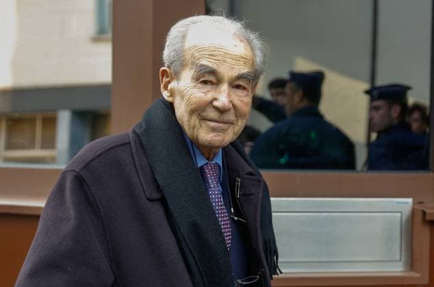 Nicole Belloubet Inaugure La Prison de La Sante Robert Badinter portrait lors de l inauguration de la Maison d Arret de la Prison de la Sante a Paris, France le 12 avril 2019. Photo by Vernier JBV News ABACAPRESS.COM Paris France  Copyright: xVernierxJean-Bernard JBVxNews ABACAx 679128_021 VernierxJean-Bernard JBVxNews ABACAx 679128_021