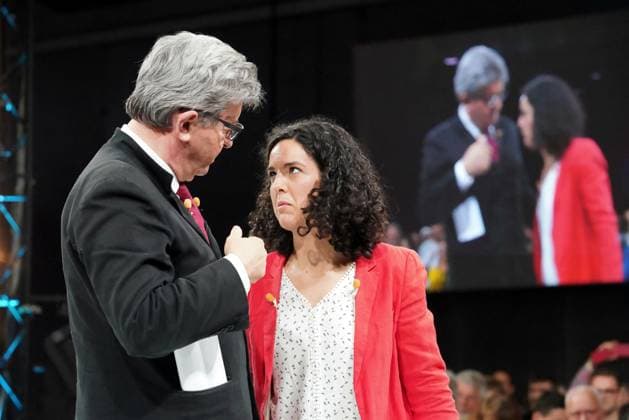 LFI EU Elections Final Campaign Rally - Lille Front-runner candidate of La France insoumise left wing party Manon Aubry and leader Jean-Luc Melenchon attend their party s final campaign rally ahead of the upcoming European elections on May 24, 2019 in Lille, northern France. Photo by Sylvain Lefevre ABACAPRESS.COM Lille France  Copyright: xLefevrexSylvain ABACAx 684775_022 LefevrexSylvain ABACAx 684775_022