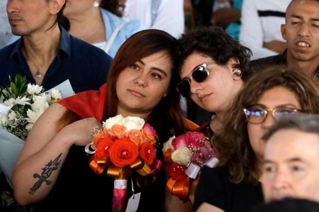 Equal weddings Celebration in Mexico City Dozens of couples participate in same-sex weddings at the Mexico City Civil Registry at its headquarters in Mexico City. on June 23, 2023 in Mexico City, Mexico. Photo by Luis Barron Eyepix Group ABACAPRESS.COM Mexico City Mexico City Mexico  Copyright: xBarronxLuis Eyepix ABACAx 858157_018 BarronxLuis Eyepix ABACAx 858157_018
