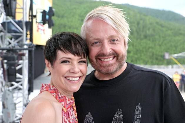ORF When the music plays singer Francine Jordi and singer Ross Antony on the sidelines of rehearsals for the music open air When the music plays on 23 06 2023 in Bad Kleinkirchheim 20230623SBK0006