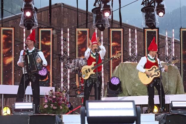 ORF Wenn die Musi spielt Die Jungen Zillertaler during rehearsals for the music open air Wenn die Musi spielt on 23 06 2023 in Bad Kleinkirchheim 20230623SBK0234