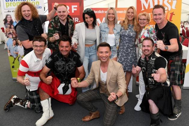 24 06 2023 Bad Kleinkirchheim St Oswald am Hoferriegel in Austria AUT Press Conference, Wenn die Musi spielt Open Air 2023 Die Lauser, Tamara Kapeller, Christin Stark, Stefanie Hertel, Peggy March, Marco Ventre,