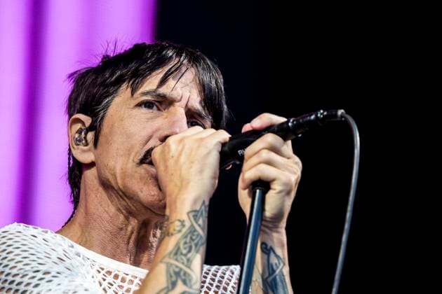 Red Hot Chili Peppers live at Tinderbox 2023, Odense, Denmark Odense, Denmark. 24th, June 2023. The American rock band Red Hot Chili Peppers performs a live concert during the Danish music festival Tinderbox 2023 in Odense. Here singer and songwriter Anthony Kiedis is seen live on stage. Odense Denmark  Copyright: xGonzalesxPhoto LassexLagonix