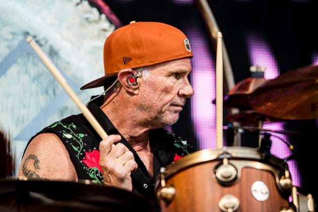 Red Hot Chili Peppers live at Tinderbox 2023, Odense, Denmark Odense, Denmark. 24th, June 2023. The American rock band Red Hot Chili Peppers performs a live concert during the Danish music festival Tinderbox 2023 in Odense. Here drummer Chad Smith is seen live on stage. Odense Denmark  Copyright: xGonzalesxPhoto LassexLagonix