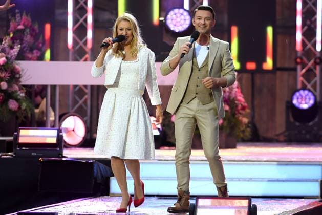 24 06 2023 Bad Kleinkirchheim St Oswald am Hoferriegel in Austria AUT Wenn die Musi spielt Open Air 2023 Stefanie Hertel and Marco Ventre,