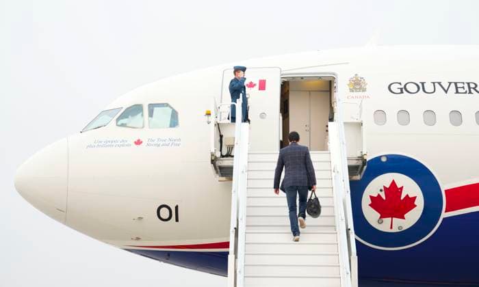 June 25, 2023, Ottawa, ON, CAN: Prime Minister Justin Trudeau departs Ottawa on Sunday, June 25, 2023., on route to Iceland. Ottawa CAN  - ZUMAc35_ 20230625_zaf_c35_002 Copyright: xSeanxKilpatrickx