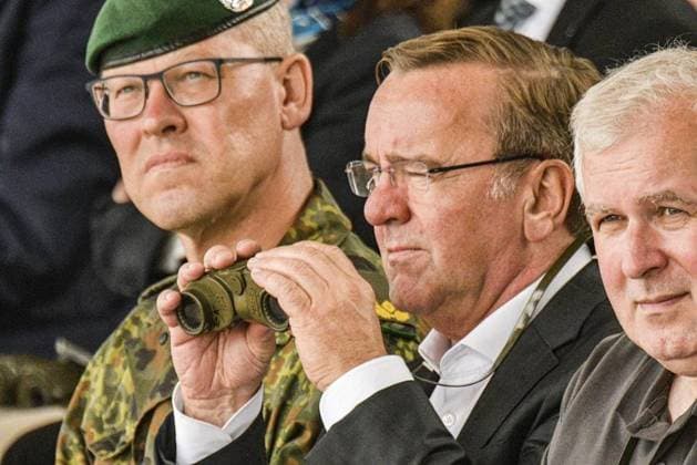 Übung Griffin Storm der deutschen eVA-Brigade in Litauen *** NUR FÜR REDAKTIONELLE ZWECKE *** EDITORIAL USE ONLY ***<p>Bundesminister der Verteidigung Boris Pistorius (SPD) besucht die Übung Griffin Storm der deutschen eVA-Brigade (eVAenhanced Vigilance Activities Brigade) in Litauen. Der Bundesminister der Verteidigung Boris Pistorius (SPD) nimmt an einer Pressekonferenz teil. Der NATO-Generalsekretär und die Botschafter des Nordatlantikrats verschaffen sich damit ein persönliches Bild über das Engagement der Bundeswehr an der NATO-Ostflanke und die enge Verbundenheit zwischen Deutschland und Litauen, fotografiert am 26. Juni 2023 in PabradÃ , Litauen. Deutschland Berlin Berlin Copyright: MaurizioxGambarini *** Exercise Griffin Storm Copyright: MaurizioxGambarini doc7qtbn1nsu411dmieb9dr ,EDITORIAL USE ONLY