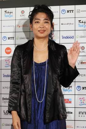 June 26, 2023, Tokyo, Japan - Japanese writer Yayako Uchida attends a photocall of the awarding ceremony of the Short Shorts Film Festival & Asia 2023 in Tokyo on Monday, June 26, 2023. Poland based Japanese animation artist Izumi Yoshida won the George Lucas award, grand prix of the film festival for her short animation movie The Bridge . (photo by Yoshio Tsunoda AFLO)  , aflo_222753537.jpg,
