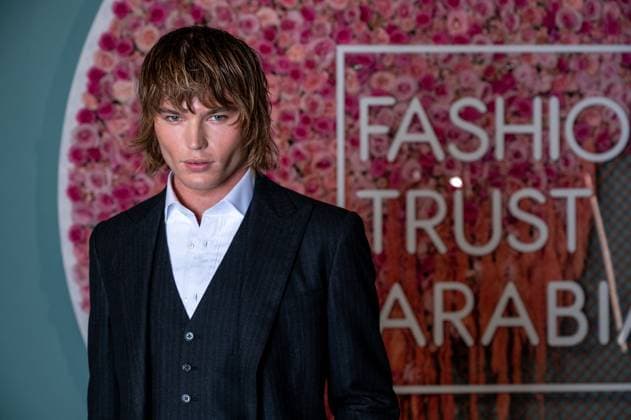 Fashion Trust Arabia Prize - Doha Jordan Barrett arrives to the Fashion Trust Arabia prize ceremony at National Museum of Qatar in Doha, Qatar, on November 3, 2021. Photo by Balkis Press ABACAPRESS.COM Doha Qatar  Copyright: xBalkisxPress ABACAx 786902_027 BalkisxPress ABACAx 786902_027