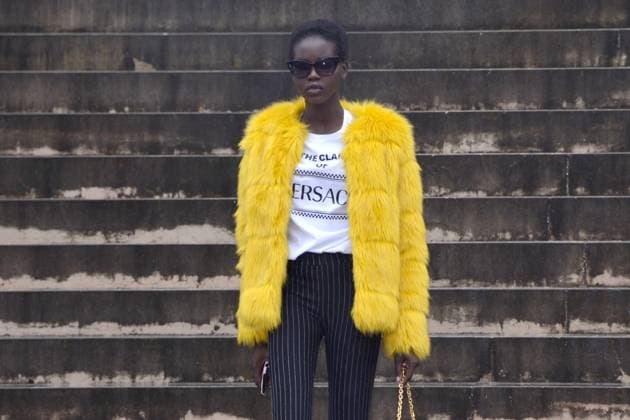 PFW Givenchy Arrivals Adut Akech Bior attending the Givenchy show as part of the Paris Fashion Week Womenswear Fall Winter 2018 2019 in Paris, France on March 04, 2018. Photo by Aurore Marechal ABACAPRESS.COM Paris France  Copyright: xMarechalxAurore ABACAx 628166_002 MarechalxAurore ABACAx 628166_002