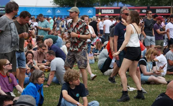 Illustration picture shows fans on the field of Werchter during the first day of the Rock Werchter music festival in Werchter, Thursday 29 June 2023. The 47th edition of the festival is taking place from 29 June to 2 July.  VIRGINIExLEFOUR 69686057