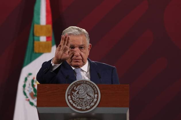 Mexican President, Lopez Obrador News Conference June 29, 2023, Mexico City, Mexico: Mexico™s President, Andres Manuel Lopez Obrador, speaks during the daily morning news conference at National Palace. on June 29, 2023 in Mexico City, Mexico. (Photo by Ismael Rosas Eyepix Group) Copyright: xIsmaelxRosas xEyepixxGroupx IR_29062023_95506