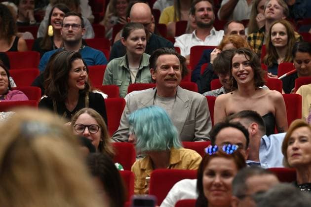 Scottish actor Ewan McGregor, center, received the Festival President’s Award during the 57th Karlovy Vary International Film Festival (KVIFF), on July 1, 2023, at the Thermal Hotel in Karlovy Vary, Czech Republic. On the right side is seen his daughter Clara McGregor. (CTKxPhoto SlavomirxKubes) CTKPhotoP2023070105799  CTKPhotoP2023070105799