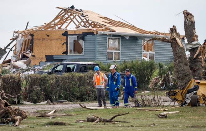 July 1, 2023, Carstairs, AB, CANADA: A tornado damaged homes near Carstairs, Alta., Saturday, July 1, 2023. No injuries were reported. Carstairs CANADA  - ZUMAc35_ 20230701_zaf_c35_144 Copyright: xJeffxMcintoshx