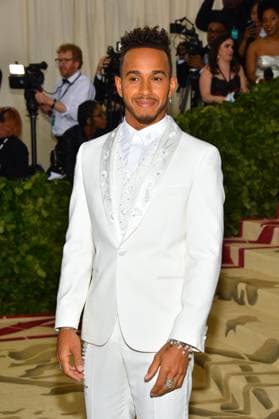 Met Gala 2018 - NYC Lewis Hamilton attending the Costume Institute Benefit at The Metropolitan Museum of Art celebrating the opening of Heavenly Bodies: Fashion and the Catholic Imagination. The Metropolitan Museum of Art, New York City, New York, May 7, 2018. Photo by Lionel Hahn ABACAPRESS.COM New York City NY United States  Copyright: xHahnxLionel ABACAx 635744_291 HahnxLionel ABACAx 635744_291
