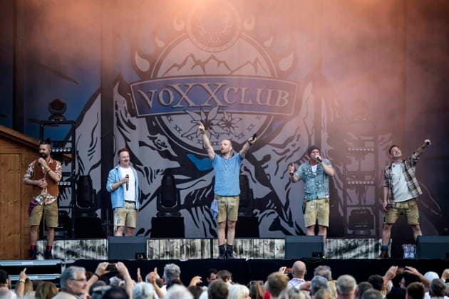 Voxxclub live at the Apoldaer music summer 2023 on the fairground of the Herressener Promenade Apolda, 02 07 2023 Foto:xM.xKremerx xFuturexImage