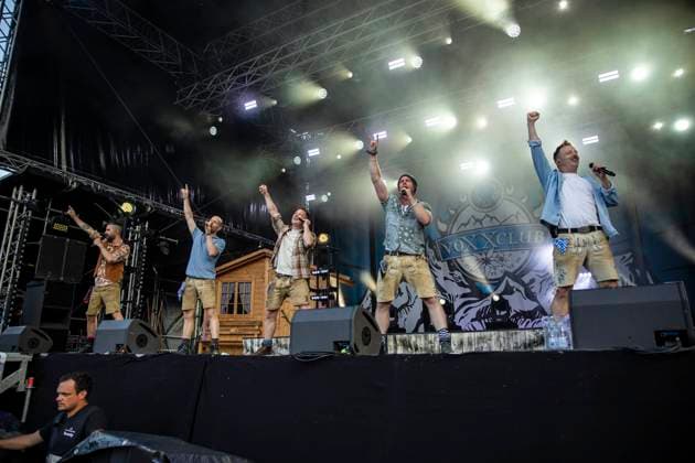 Voxxclub live at the Apoldaer music summer 2023 on the fairground of the Herressener Promenade Apolda, 02 07 2023 Foto:xM.xKremerx xFuturexImage