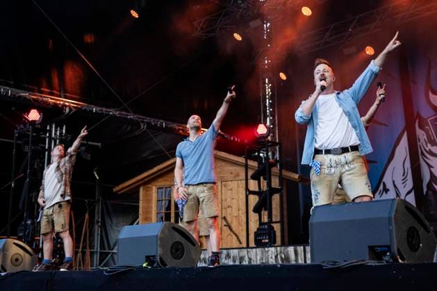 Voxxclub live at the Apoldaer music summer 2023 on the fairground of the Herressener Promenade Apolda, 02 07 2023 Foto:xM.xKremerx xFuturexImage