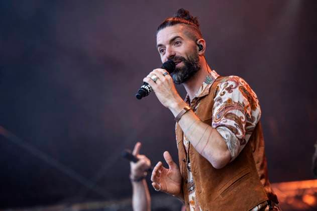 Michael Hartinger of Voxxclub live at the Apoldaer music summer 2023 on the fairground of the Herressener Promenade Apolda, 02 07 2023 Foto:xM.xKremerx xFuturexImage