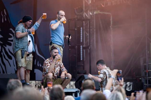 Voxxclub live at the Apoldaer music summer 2023 on the fairground of the Herressener Promenade Apolda, 02 07 2023 Foto:xM.xKremerx xFuturexImage