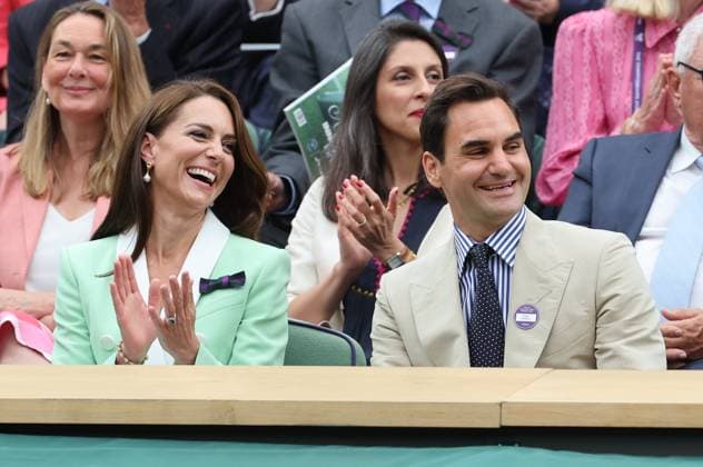 Bilder des Jahres 2023, Entertainment 07 Juli Entertainment Themen der Woche KW27 Entertainment Bilder des Tages . 04 07 2023. London, United Kingdom. Kate Middleton, the Princess of Wales, in the Royal Box on day two of the Wimbledon Tennis Championships in London.  xStephenxLockx xi-Imagesx IIM-24531-0052