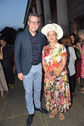 Markus Blume Bavarian Science and Art Minister Irina Wanka Actress Munich 04 07 2023 Bavarian Cultural Summer in the House of Art Award Pro meritis scientiae et litterarum Munich