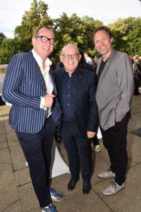 Volker Heissmann Cabaret artist Juergen Kirner Saenger Musician Winfried Frey Actor Munich 04 07 2023 Bavarian Cultural Summer in the House of Art Award Pro meritis scientiae et litterarum Munich