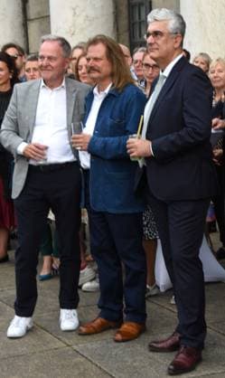 Dr Wolfgang Heubisch Mdl Lesly Mandoki Saenger musician Stephe Sikder Schauspielefr Munich 04 07 2023 Bavarian Cultural Summer in the House of Art Award Pro meritis scientiae et litterarum Munich