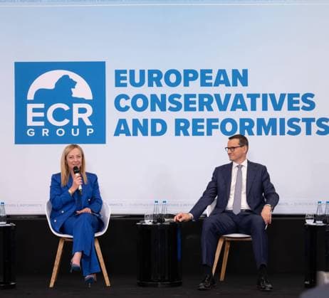 September 3, 2021, x: La premier Giorgia Meloni e il presidente del Consiglio della Polonia Mateusz Morawiecki partecipano a un seminario dei Conservatori e riformisti europei a Varsavia, 05 luglio 2023. Italian Prime Minister Giorgia Meloni and Polish Prime Minister Mateusz Morawiecki attend a seminar of European Conservatives and Reformists in Warsaw, 05 July 2023..ANSA UFFICIO STAMPA PALAZZO CHIGI FILIPPO ATTILI. x  - ZUMAa110 20210903_zaf_a110_017 Copyright: xUsxPalazzoxChigi xFilippoxAttilix