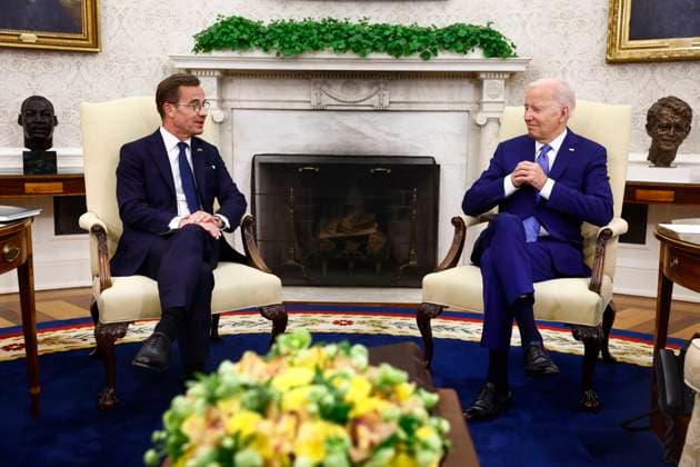 News Themen der Woche KW27 News Bilder des Tages WASHINGTON 20230705 Statsminister Ulf Kristersson (M) i möte med USA:s president Joe Biden i Vita huset pa onsdagen. WASHINGTON DC USA x60160x *** WASHINGTON 20230705 Prime Minister Ulf Kristersson M meeting with US President Joe Biden at the White House on Wednesday WASHINGTON DC USA x60160x  Copyright: xStefanxJerrevang TTx STATSMINISTERN I WASHINGTON DC TTABB0000000000198617