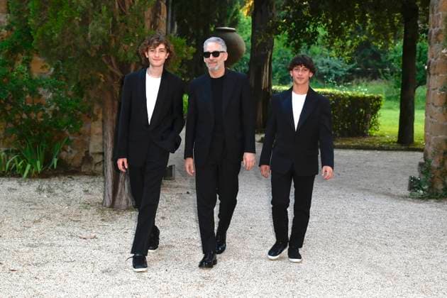 Beppe Fiorello, Samuele Segreto and Samuele Pizzurro at the 63 Globi d oro 2023 award ceremony at Villa Massimo Rome, 05 07 2023. Foto:xA.xM.xTinghinox xFuturexImage