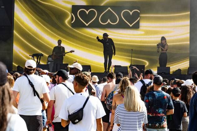 Illustration picture shows the first day of the Les Ardentes music festival in Liege, Thursday 06 July 2023. This year s edition of the festival is taking place from July 6 to July 9 .  BRUNOxFAHY 70188459