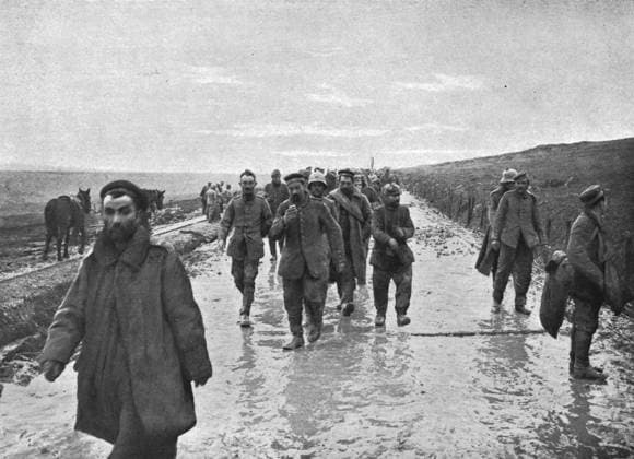 RECORD DATE NOT STATED Apres notre succes du 15 decembre au Nord de Verdun; un convoi de 300 prisonniers...,1916. Creator: Unknown. Copyright:xroute,lesxgens,m?le,groupe,homme,hommes,marche,Allemand,arts,pays,Fran?ais,LaxFrance,art,type,humide,couleur,boue,photographie,militaire,guerre,avant,endroit,si?cle,prisonnier,boueux,photographie,copie,premi?rexguerrexmondiale,tempsxdexguerre,concept,photo,B&W,captur?,escorte,publication,convoi,Voiexdexcommunication,Couleur,,R?giment,Premi?rexGuerrexMondiale,WWI,prisonnierxdexguerre,infanterie,noirxetxblanc,noirxetxblanc,B W,blancxetxnoir,GuerrexmondialexUne,lesxann?esx10,20?mexsi?cle,POWs,prisonnierxdexguerre,prisonniersxdexguerre,ThexPrintxCollector,photograph,portrait,Unknown,L Illustration,GrandxEst,Fleury,Fleury-deva Copyright:route,lesxgens,m?le,groupe,homme,hommes,marche,Allemand,arts,pays,Fran?ais,LaxFrance,art,type,humide,couleur,boue,photographie,militaire,guerre,avant,endroit,si?cle,prisonnier,boueux,photogr