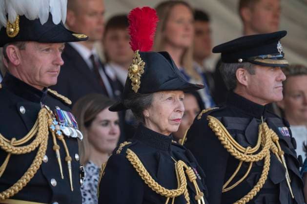 Entertainment Themen der Woche KW27 Entertainment Bilder des Tages Final night of Orb and Sceptre Military Musical Spectacular at Horse Guards Parade in London, UK, on 06 July 2023 Horse Guards Parade, London, UK. 6 July 2023. Last night of Orb and Sceptre military musical spectacle features the Bands of the Household Divisions, The Pipes and Drums of the Royal Yeomanry and the King™s Troop Royal Horse Artillery in front of a packed audience on a warm summer evening. Image: HRH The Princess Royal attends the performance in Horse Guards Parade. To her left, Major General Chris Ghika., Credit:MALCOLM PARK Avalon  Copyright: xMALCOLMxPARKx xAvalonx 0787632092