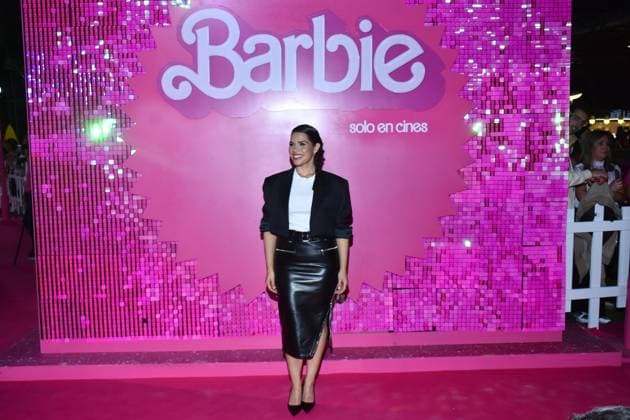 Barbie Pink Carpet July 6, 2023, Mexico City, Mexico: Actress America Ferrera attends the pink carpet for Barbie at Toreo Parque Central. on July 6, 2023 in Mexico City, Mexico. (Photo by Carlos Tischler Eyepix Group) Copyright: xCarlosxTischler xEyepixxGroupx CT_06072023_95848