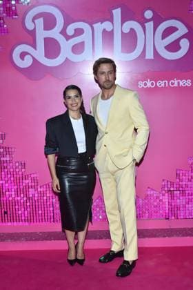 Barbie Pink Carpet July 6, 2023, Mexico City, Mexico: (L-R) America Ferrera and Ryan Gosling attend the pink carpet for Barbie at Toreo Parque Central. on July 6, 2023 in Mexico City, Mexico. (Photo by Carlos Tischler Eyepix Group) Copyright: xCarlosxTischler xEyepixxGroupx CT_06072023_95865