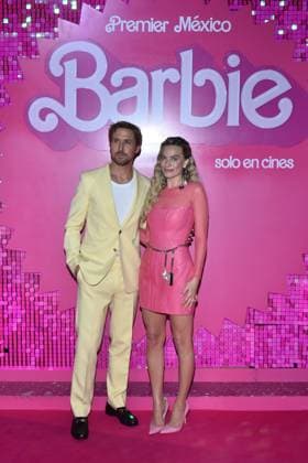 Barbie Pink Carpet July 6, 2023, Mexico City, Mexico: Ryan Gosling and Margot Robbie attend the pink carpet for Barbie at Toreo Parque Central. on July 6, 2023 in Mexico City, Mexico. (Photo by Carlos Tischler Eyepix Group) Copyright: xCarlosxTischler xEyepixxGroupx CT_06072023_95899