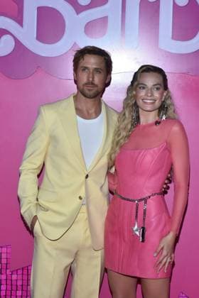 Barbie Pink Carpet July 6, 2023, Mexico City, Mexico: Ryan Gosling and Margot Robbie attend the pink carpet for Barbie at Toreo Parque Central. on July 6, 2023 in Mexico City, Mexico. (Photo by Carlos Tischler Eyepix Group) Copyright: xCarlosxTischler xEyepixxGroupx CT_06072023_95901